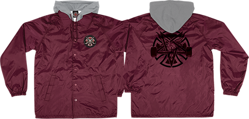 INDEPENDENT THRASHER PENTAGRAM CROSS WINDBREAKER SMALL MAROON