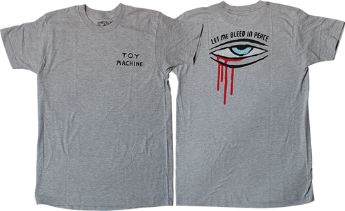 TOY MACHINE LET ME BLEED SS LARGE  HEATHER GREY