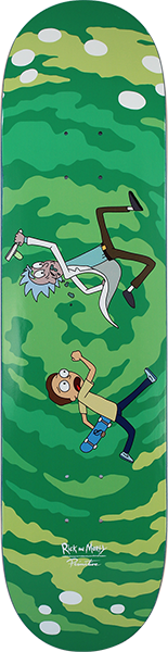 PRIMITIVE RICK & MORTY PORTAL SKATEBOARD DECK-8.25 GLOW