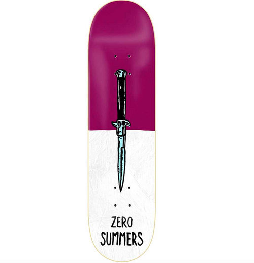 Zero Summers Bowen Blade Skate Deck White Red 8.5