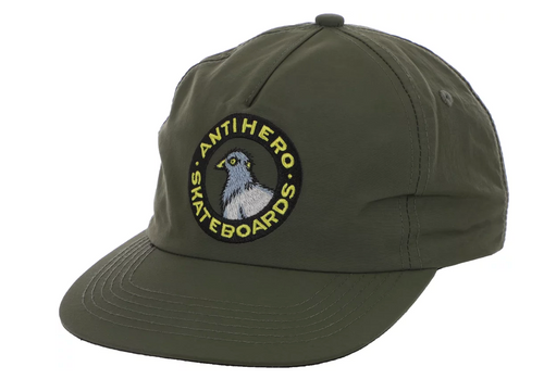Anti Hero Pigeon Round Hat Olive Snapback