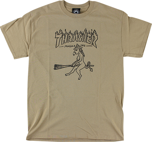 THRASHER WITCH SS TSHIRT LARGE  TAN