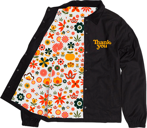 THANK YOU FLOWER POWER JACKET MEDIUM BLK/GOLD