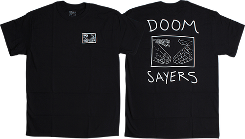 DOOM SAYERS SNAKE SHAKE SS TSHIRT SMALL BLACK/WHT