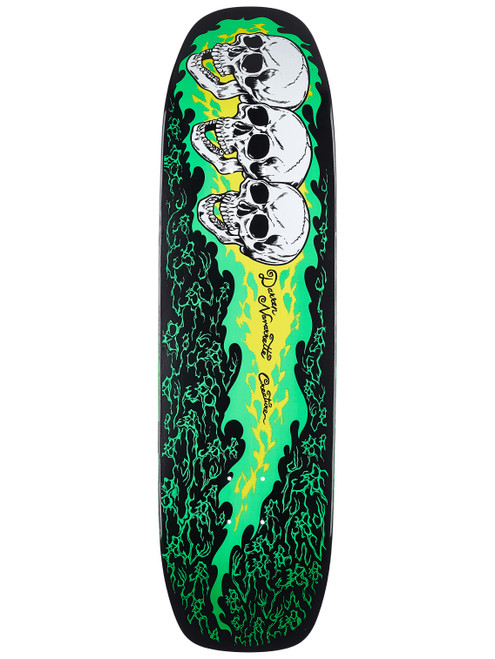 Creature Navarrette 3 Skulls Skateboard Deck Green 8.8