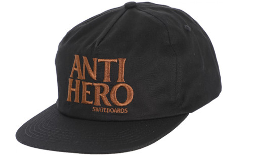 Anti Hero Black Hero Hat Black Brown Snapback