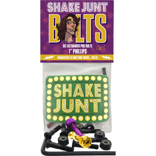 Shake Junt Ostrander Bolts Purple Gold 1" Phillips