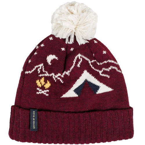 United By Blue Camp Pom Beanie Red OneSize