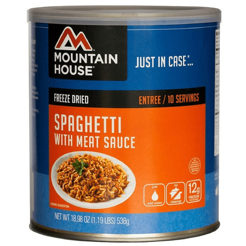 Mountain House Spaghetti w/Meat Sauce Can Red Onesize