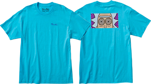 PRIMITIVE R&M RICK HYPNO EYES SS MEDIUM PACIFIC BLUE