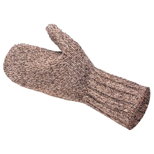 NewBerry Knittings Ragg Wool Mitten Brown Medium