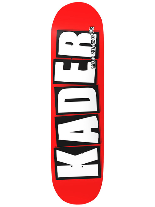 Baker Kader Logo Skateboard Deck Red White Black 9.0