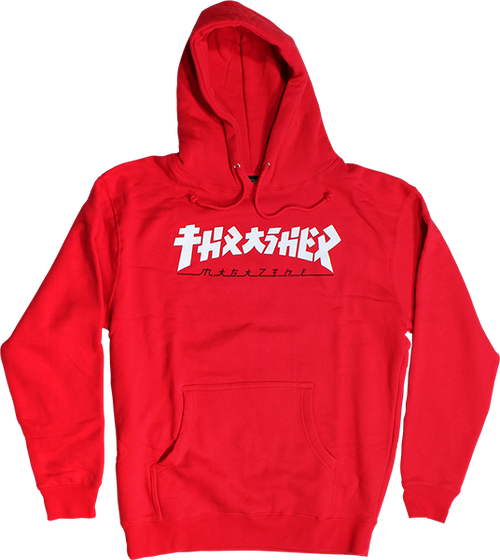 THRASHER GODZILLA HOODED SWEATSHIRT SMALL RED