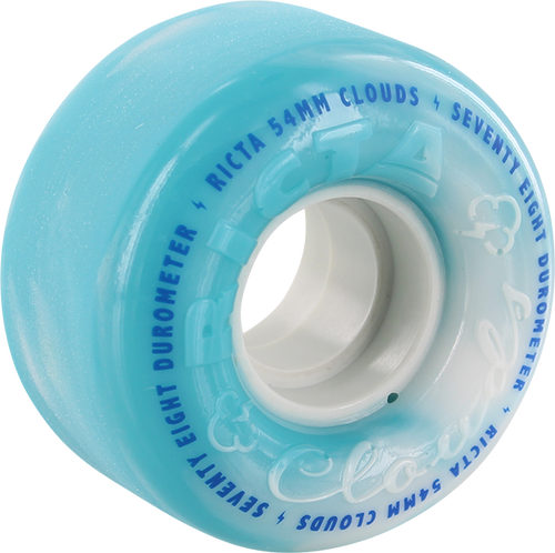 RICTA CLOUDS TEAL SWIRL 54mm 78a WHEELS SET