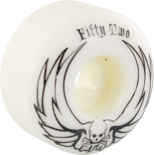 ATM SKULL WINGS 52mm WHT/BLK WHEELS SET