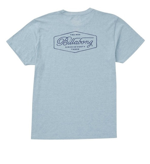 Billabong Trademark SS Tshirt Mens Denim Heather