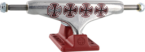 INDEPENDENT LOPEZ STD 144mm HOLLOW CROSSES SIL/BURGUNDY TRUCKS SET