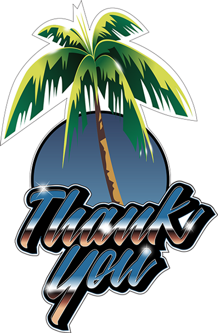 THANK YOU CRUIZIN DECAL STICKER (2 pack)