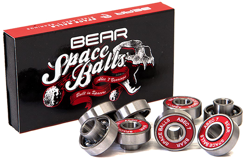 BEAR SPACE BALLS ABEC-7 8mm BEARINGS SIL/RED