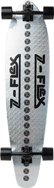 Z-FLEX ROUNDTAIL SKATEBOARD COMPLETE-9.5x39.5 ZIRCONIA HOLO/BLK