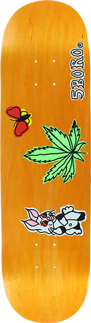 5BORO STONED AGAIN SKATE DECK-8.25 ORANGE