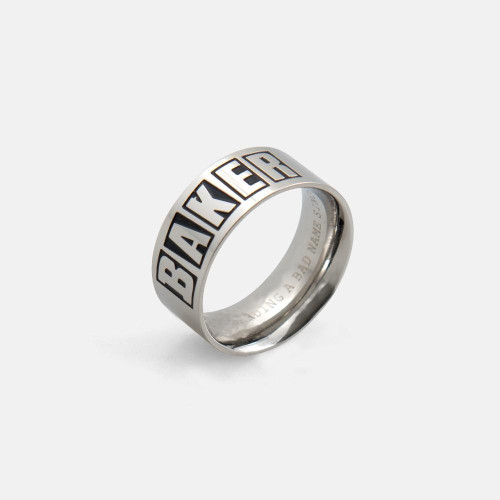 Baker Brand Logo Ring Silver