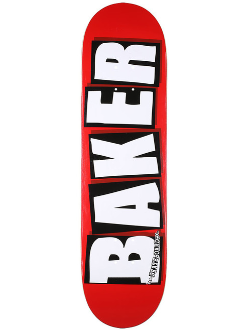 Baker Brand Logo Skate Deck Red White Black 8.25