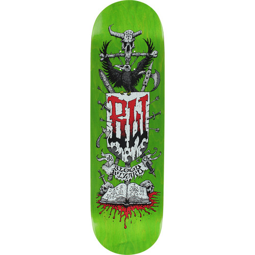 Blood Wizard Battle Skateboard Deck Green Stain 8.75
