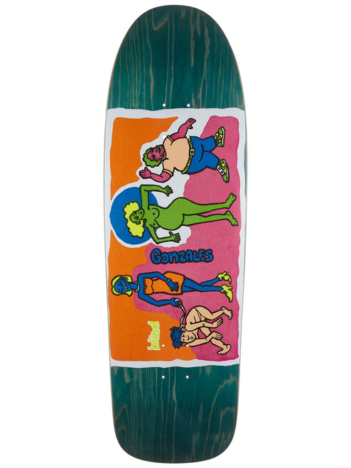 Blind Gonz Colored People Skate Deck Green 9.87x31.9
