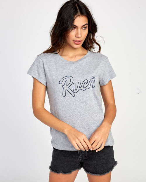 RVCA Flow Tshirt Womens Heather Grey