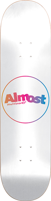 ALMOST CENTER PIECE SKATEBOARD DECK-7.75 WHITE