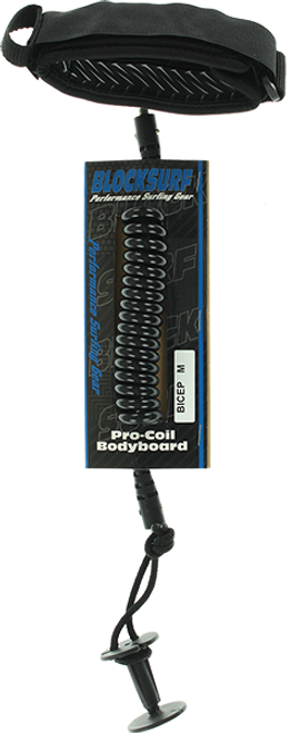 BLOCK PRO COILED BICEPT BODYBOARD LEASH M-BLACK