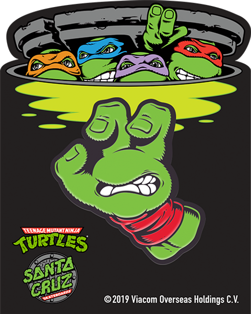 SANTA CRUZ TMNT TURTLE HAND PIN