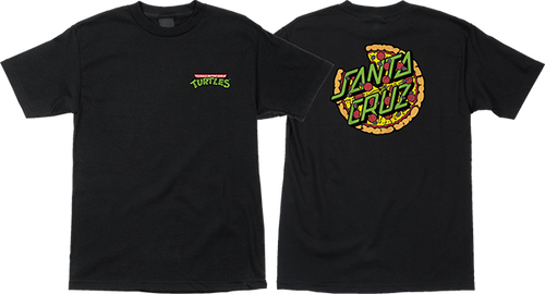 SANTA CRUZ TMNT PIZZA DOT SS TSHIRT LARGE  BLACK