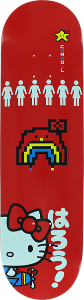GIRL CARROLL HELLO KITTY 45TH SKATEBOARD DECK-8.25