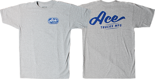 ACE SCRIPT LOGO SS TSHIRT XLARGE HEATHER GREY