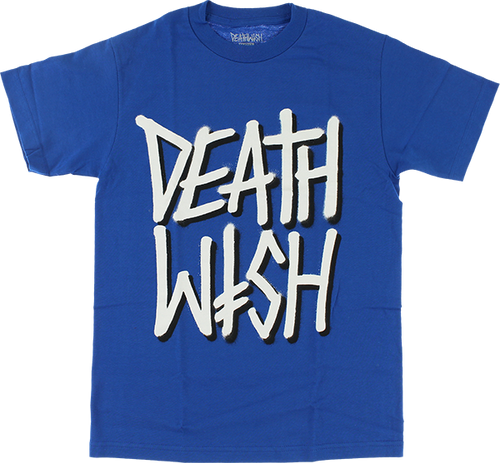 DEATHWISH DEATH STACK SS TSHIRT MEDIUM ROYAL/WHT