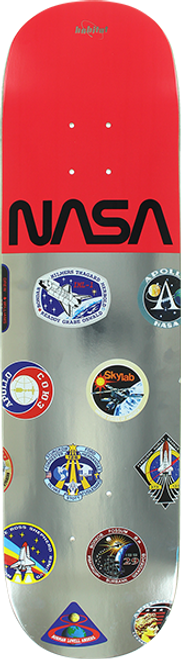 HABITAT NASA LOGO ARRAY SKATE DECK-8.12 RED