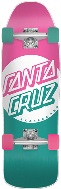 SANTA CRUZ SWITCH DOT MINI 80'S SKATEBOARD COMPLETE-8.39x26.09