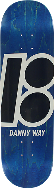 PLAN B WAY STAINED SKATE DECK-8.5 BLUE