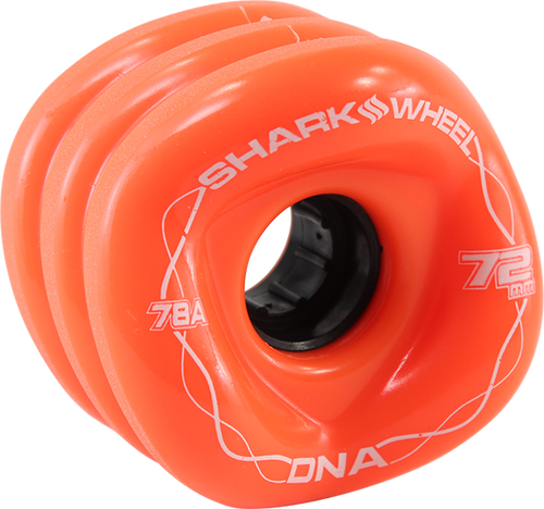 SHARK DNA 72mm 78a SOLID ORG/BLK WHEELS SET