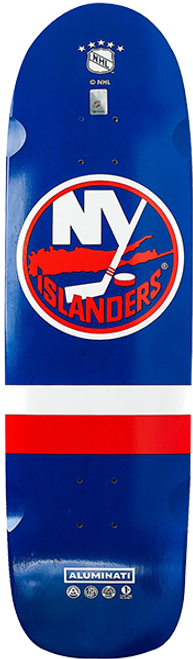 ALUMINATI CRUISER SKATE DECK-9x32.25 NHL ISLANDERS