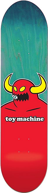TOY MACHINE MONSTER SKATE DECK-8.13 TURQUOISE STAIN