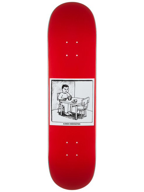 Polar AARON HERRINGTON Spilled Milk Skateboard Deck Red 8.0