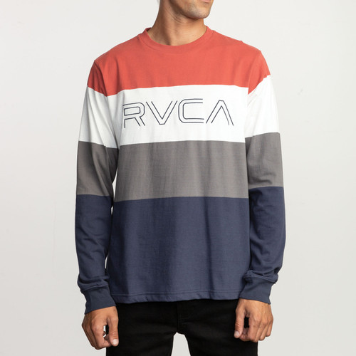 RVCA Shifty Longsleeve Crew Neck Mens Red