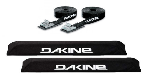 Dakine Aero XL Rack Pads w/ 12ft Tie Down Straps Black 18"