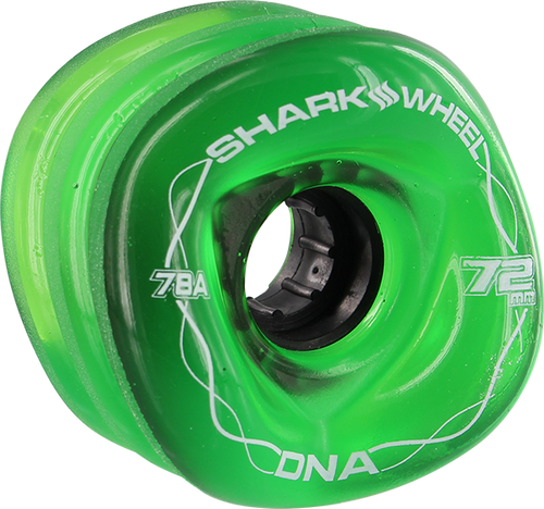 SHARK DNA 72mm 78a TRANS.GRN/WHT Wheels Set