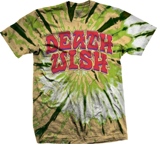 DEATHWISH GREAT DEATH SS XLARGE-TIE DYE LIME/YEL