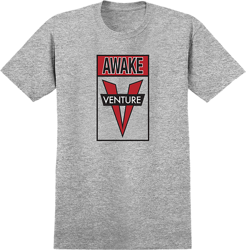 VENTURE OG AWAKE SS TSHIRT LARGE  ATHLETIC HEATHER/BLK/RED