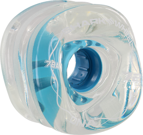 SHARK DNA 72mm 78a CLEAR/BLUE Wheels Set